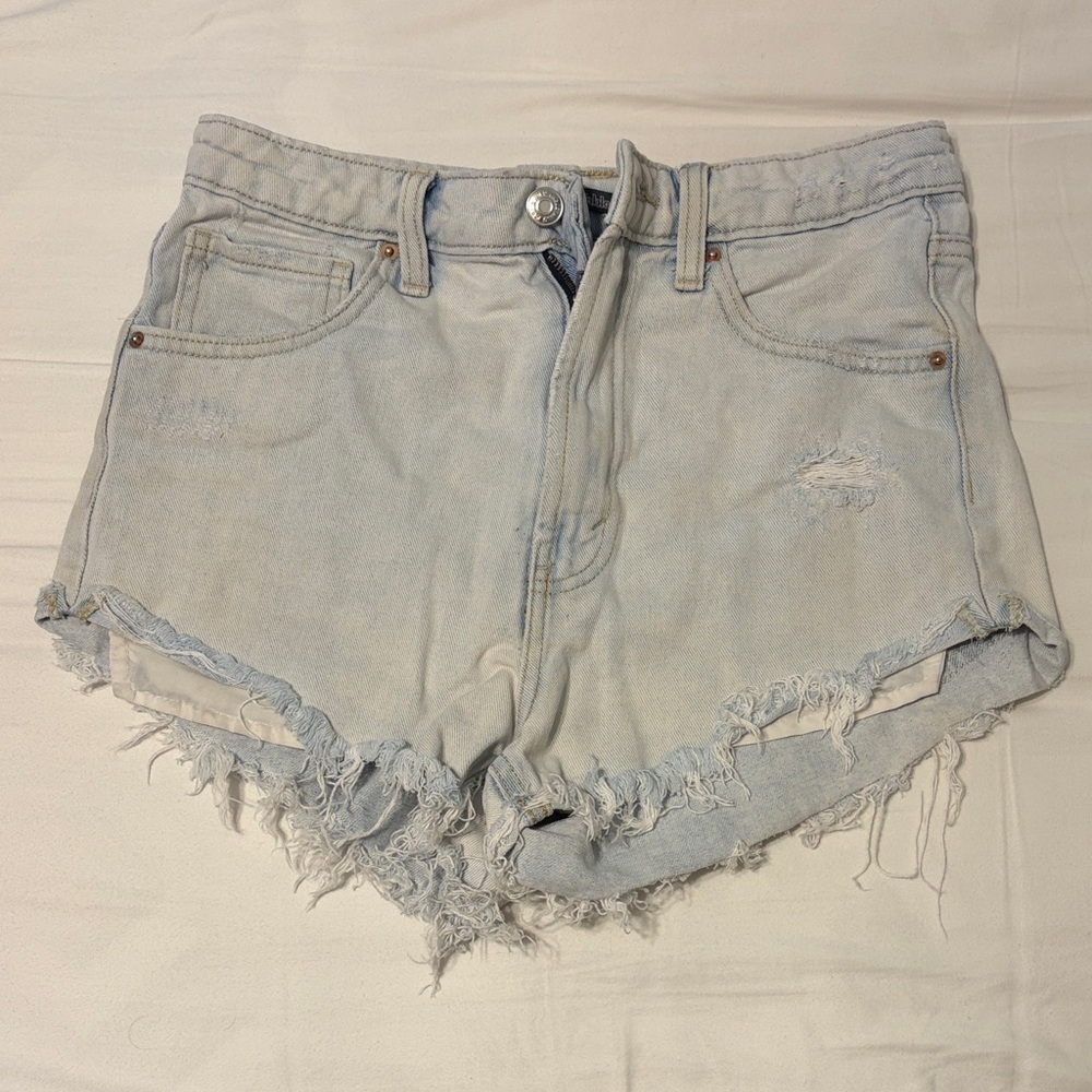 Wild Fable Light Wash Frayed Jean Shorts